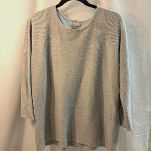 Chico's Lightweight Gray Ribbed Sweater
